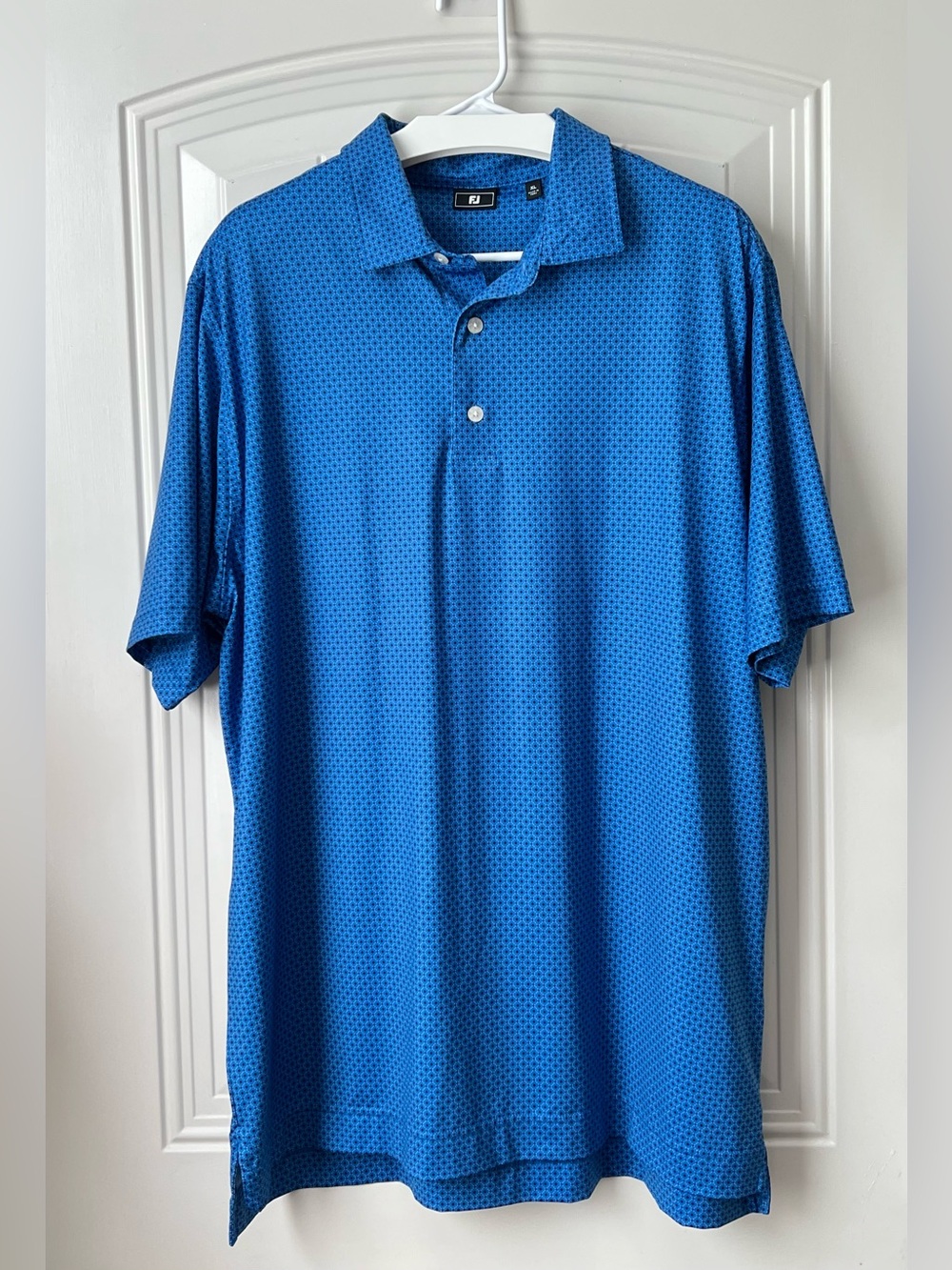 FootJoy FJ Blue Dot Geo Lisle Golf Polo XL - Picture 2 of 11